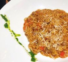 Beef Cubes with Chanterelle Mushroom Risotto