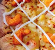 Sweet Pineapple Shrimp Pizza