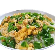 Egg and Green Pepper Rice Bowl