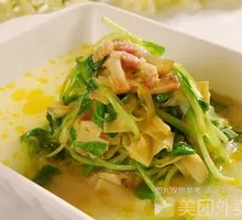 Braised Mustard Greens with Tofu Skin