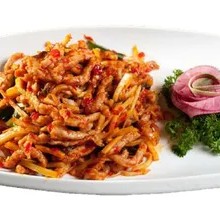 Kimchi Pork Rice in Wooden Bucket