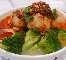 Spicy Shrimp Dumpling Udon Noodles