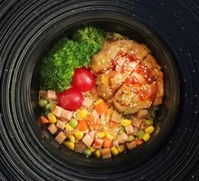 Pan-Fried Chicken Breast with Mei Lin Luncheon Meat Dice
