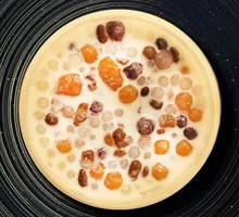 Handmade Taro Balls with Coconut Milk and Jelly