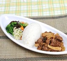 Braised Duck with Tofu Skin Rice