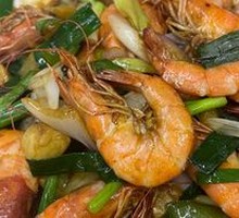 Stir-Fried Shrimp with Ginger and Scallion