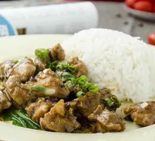 Braised Pork Rib Rice with Soy Sauce