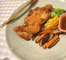 Bandit Chicken Cutlet with Roasted Seasonal Vegetables