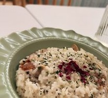 Black Truffle Mushroom Bacon Cream Risotto