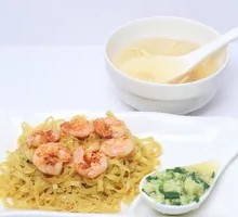 Garlic and Green Onion Fresh Shrimp Noodles
