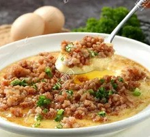 Minced Pork Steamed Egg