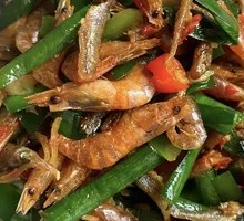 Scallion and Small Fish Shrimp Stir-fry