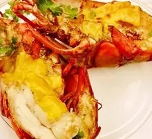 Golden Garlic Grilled Lobster