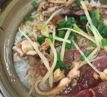 Octopus and Preserved Meat Rice