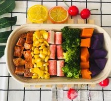 Colorful Crab Stick Fitness Meal
