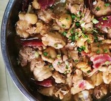 Steamed Chicken with Preserved Meat