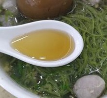 Double Meatball Spinach Noodles
