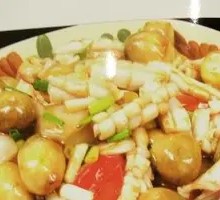 Broccoli and Fresh Squid