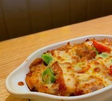 Cheese Mushroom Chicken Rice Bake