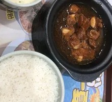 Fragrant Sauce Pork Ribs Rice Nutritious Meal
