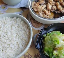 Dried Mushroom and Pork Rice