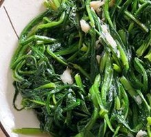 Stir-Fried Bitter Melon Greens with Garlic