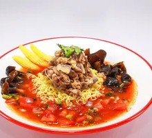 Beef Noodle Soup with Tomato Cream