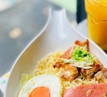 Grilled Chicken Ham Egg Noodles