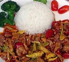 Spicy Sour Chicken Offal Rice