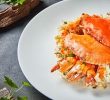 Steamed Crab with Hand-Made Meat Cake