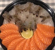 Salmon and Tiger Shrimp Platter