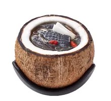 Whole Coconut Stewed Bamboo Chicken