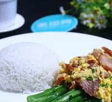 Barbecued Pork with Egg Fried Rice