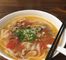 Tomato and Pork Noodle Soup