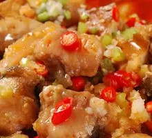 Braised Fish Cubes with Fried Tofu