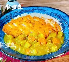 Golden Pork Cutlet Curry Rice