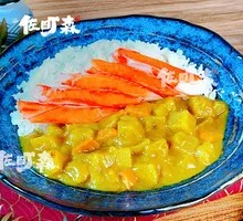 Crab Stick Curry Rice