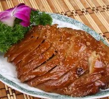 Roast Duck with Preserved Vegetable Pork Patty
