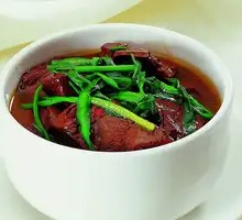 Stir-fried Pig's Blood with Leeks