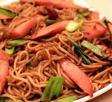 Sausage Fried Rice Noodles
