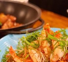 Scallion Mustard Shrimp