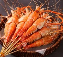 Dock Burned Chinese River Shrimp