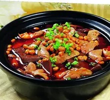 Pork Intestine and Blood Stir-fry