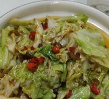 Fried Pork Crumbs Stir-fried Chinese Cabbage