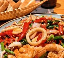 Stir-Fried Seafood with Holy Basil