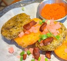 Crispy Pork Bits with Potato Pancake