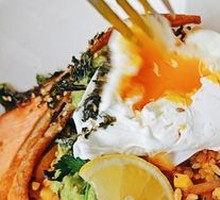 Smoked Salmon with Spicy Kimchi Fried Rice