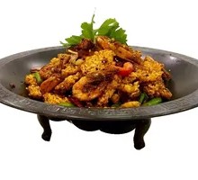 Spicy Stir-Fried Spare Ribs and Shrimp