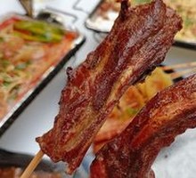 Pork Chop Smoked with Pine Branch