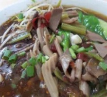 Beef Noodle Soup with Sour Cabbage and Bone Broth